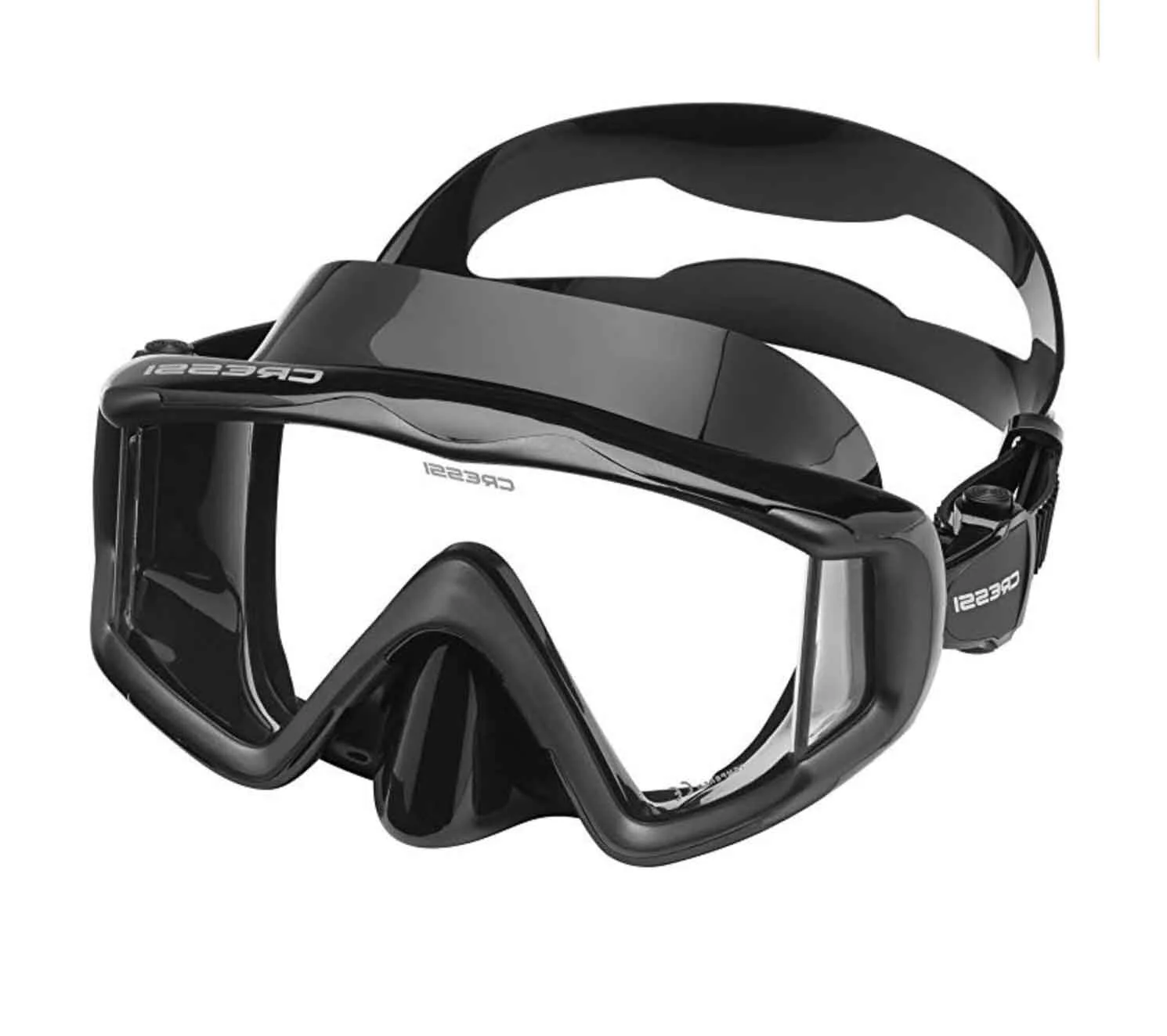 Multiple-lens snorkel mask window, with extra side windows