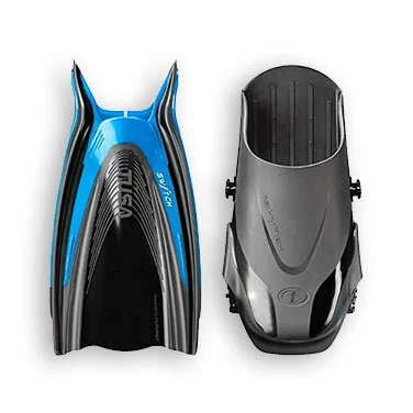 TUSA Hyflex Switch dive fin with the blade detached from the foot pocket